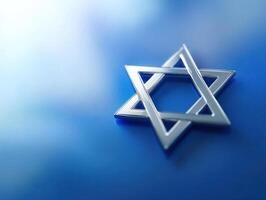 Hanukkah themed gradient background with star of David design for celebration and decorative use photo