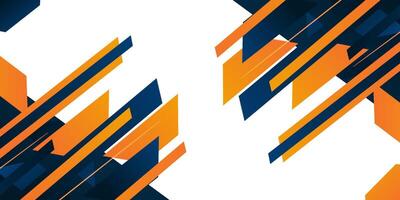 Luxury abstract background with blue and orange gradient and stripes. Abstract rectangle box with simple background for banner, flyer, presentation design and business card. Eps10 vector