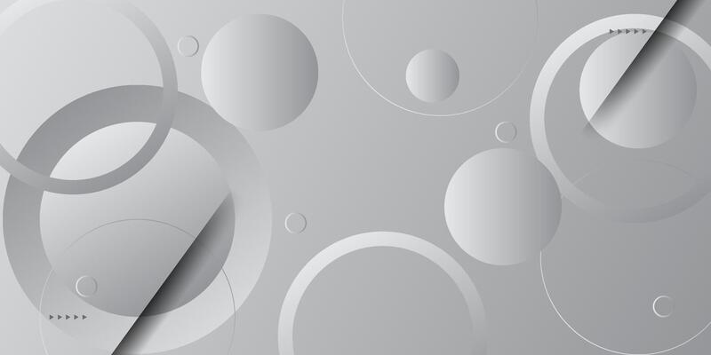 Abstract white background banner. White template banner with abstract design of circle background and geometric white light lines with gradient color.