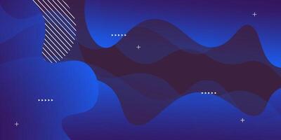 Purple and blue geometric business banner design. Creative banner design with wave shape and shadow background for template. Simple horizontal banner. Eps10 vector