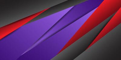 Futuristic abstract background in red, purple and black. Overlapping paper cut triangle geometric design. Modern overlapping paper cut background illustration. eps10 vector