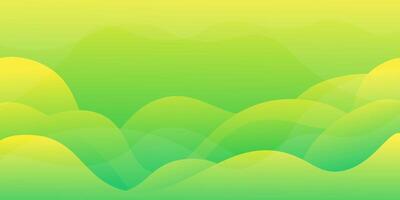 Abstract green wave background with bright gradient. Simple background with abstract geometric pattern for banner, flyer, presentation design and business card. Eps10 vector