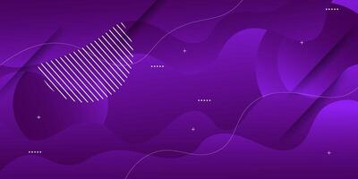 Abstract geometric purple wave 3D background. Wave color background with circle pattern design. Liquid shape composition. eps10 vector
