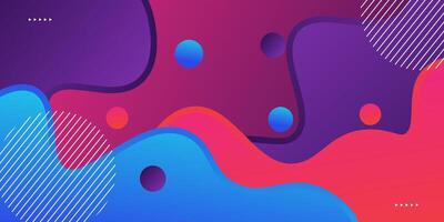 Colorful solid blue and purple geometric business banner design. Creative banner design with wave shape as template. Simple and modern banner. Eps10 vector