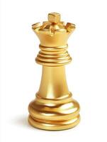 Golden rook chess piece levitating horizontally. Enigmatic and abstract chess concept for game strategy and design photo