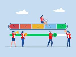 Employee engagement ,business people employee with stars and happy reward,commitment or motivation to success with company,job satisfaction, productivity or employee recognition vector