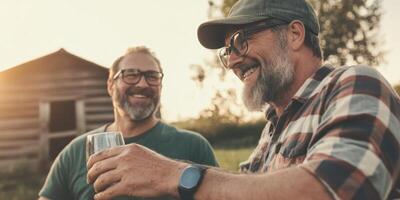 A Joyful Moment Shared Between Friends Amidst the Beauty of Nature and Scenic Views photo