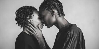 An Intimate Connection That Exists Between Two Individuals Captured in Monochrome Shades photo