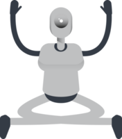 Humanoid Robot Character Sitting Illustration png
