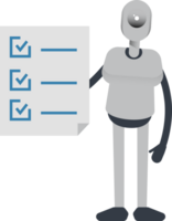 Humanoid Robot Character and Check List Document png
