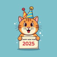 Fox Celebrations Ringing in New Year 2025 with Joy and Cheer vector