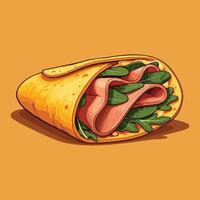 Fusion Feast The British Burrito Delight vector