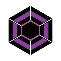 purple black hexagonal geometric pattern. vector