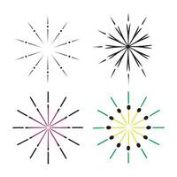 Creative decorative sunray and line explosion designs for enhancing artistic, digital, and professional design concepts vector