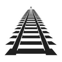 a black and white illustration of a railroad track vector