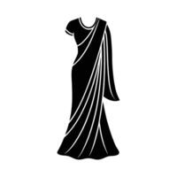 an image of a black dress on a white background vector