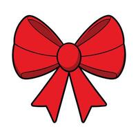 a red bow with a white background vector
