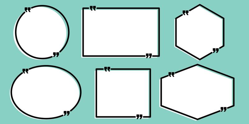 Collection of quote box frames with brackets