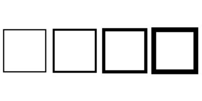 square lines of different sizes vector