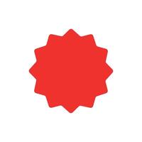 simple starburst speech bubble in red vector