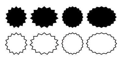 collection of Starburst speech bubbles vector