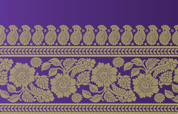 fancy floral ornament for fabric