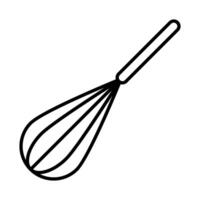 Balloon whisk for mixing and whisking outline icon for graphic design, logo, web site, social media, mobile app, ui illustration vector
