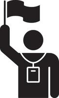 illustration of a Tour guide icon vector