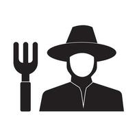 farmer icon illustration design template vector