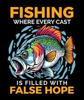 fishing where every cast is filled with false hope vector