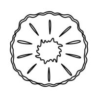 Pineapple segment line art style. Great for branding, food graphics, and summer themed projects vector
