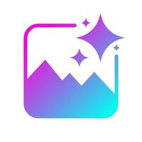 Image Generate Ai Application Star Abstract Colorful Logo Isolated Illustration vector