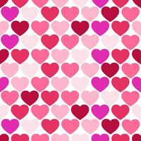 A seamless heart pattern with pink and red tones, perfect for Valentine's Day, featuring romantic designs and decorations. Wrapping Paper. vector