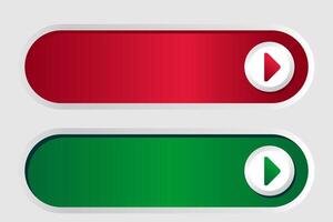 Call to Action Buttons with Play Icon vector