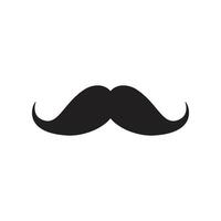 Gentleman mustache icon in flat style. Whisker hairstyle illustration on isolated background. Moustache sign business concept. vector