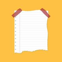 Paper sheet icon set in flat style. Note paper pieces illustration on isolated background. Sheets of note papers sign business concept. vector