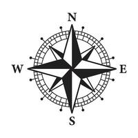 Compass icon in flat style. Navigation equipment illustration on isolated background. Geographical position sign business concept. vector
