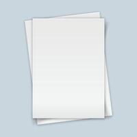 White sheet of paper in flat style. Empty paper note illustration on isolated background. Blank document sign business concept. vector