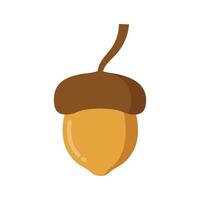 Acorn icon in flat style. Oak nut illustration on isolated background. Nature sign business concept. vector