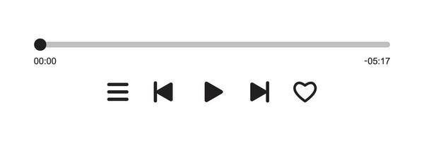 Play button icon in flat style. Music player illustration on isolated background. Playback interface sign business concept. vector
