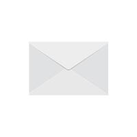 Envelope with letter icon in flat style. Email document illustration on isolated background. Postcard sign business concept. vector