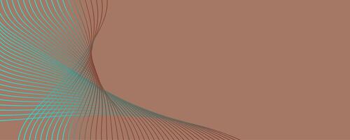Abstract background in trendy color 2025 Mocha Mousse. Wavy lines. vector