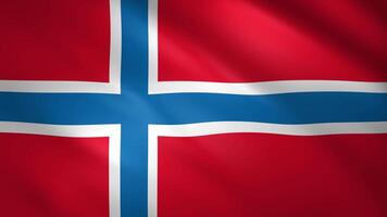 Norway flag waving in the wind video