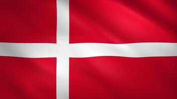 Denmark flag waving in the wind video