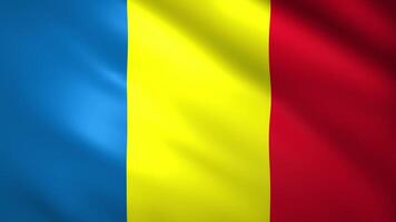 Chad flag waving in the wind video