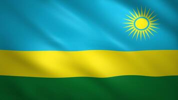 Rwanda flag waving in the wind video