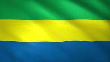 Gabon flag waving in the wind video