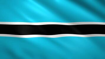 Botswana flag waving in the wind video