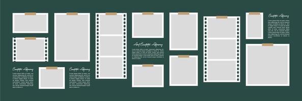 Blanck photo frame collage collection vector