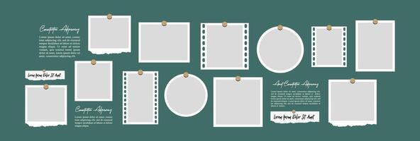 Pictures or photos frame collage comics page grid layout abstract photo frames and digital photo wall template vector
